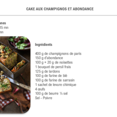 Cake aux champignons et abondance