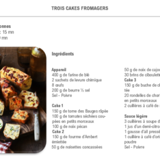 Trois cakes fromagers