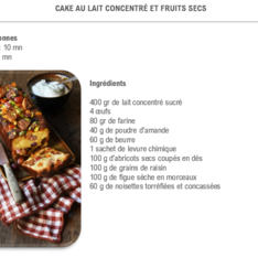 Cake au lait concentré et fruits secs