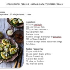 Conchiglioni farcis à l’Ossau-Iraty et fromage frais