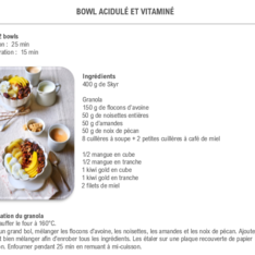 Bowl acidulé et vitaminé