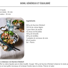 Bowl généreux et équilibré