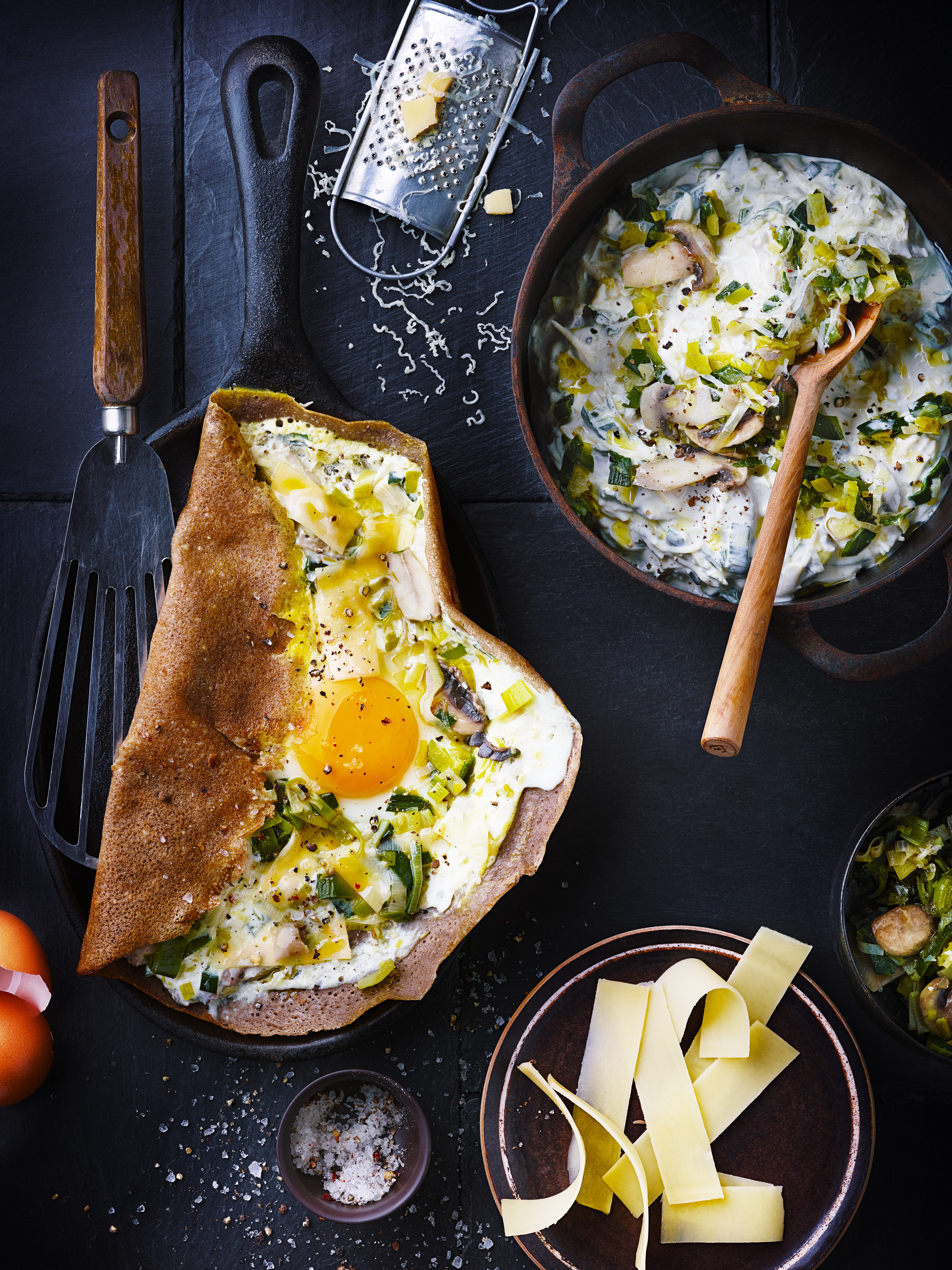 GALETTE A LA CREME DE POIREAU ET BEAUFORT