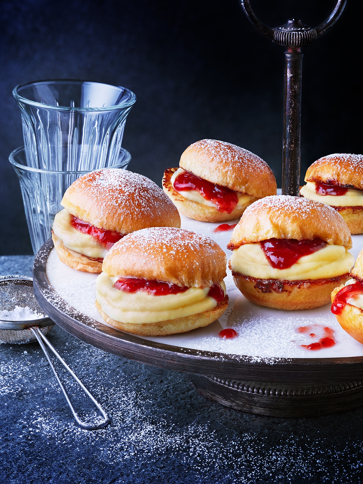 Mini burgers à la crème vanillée
