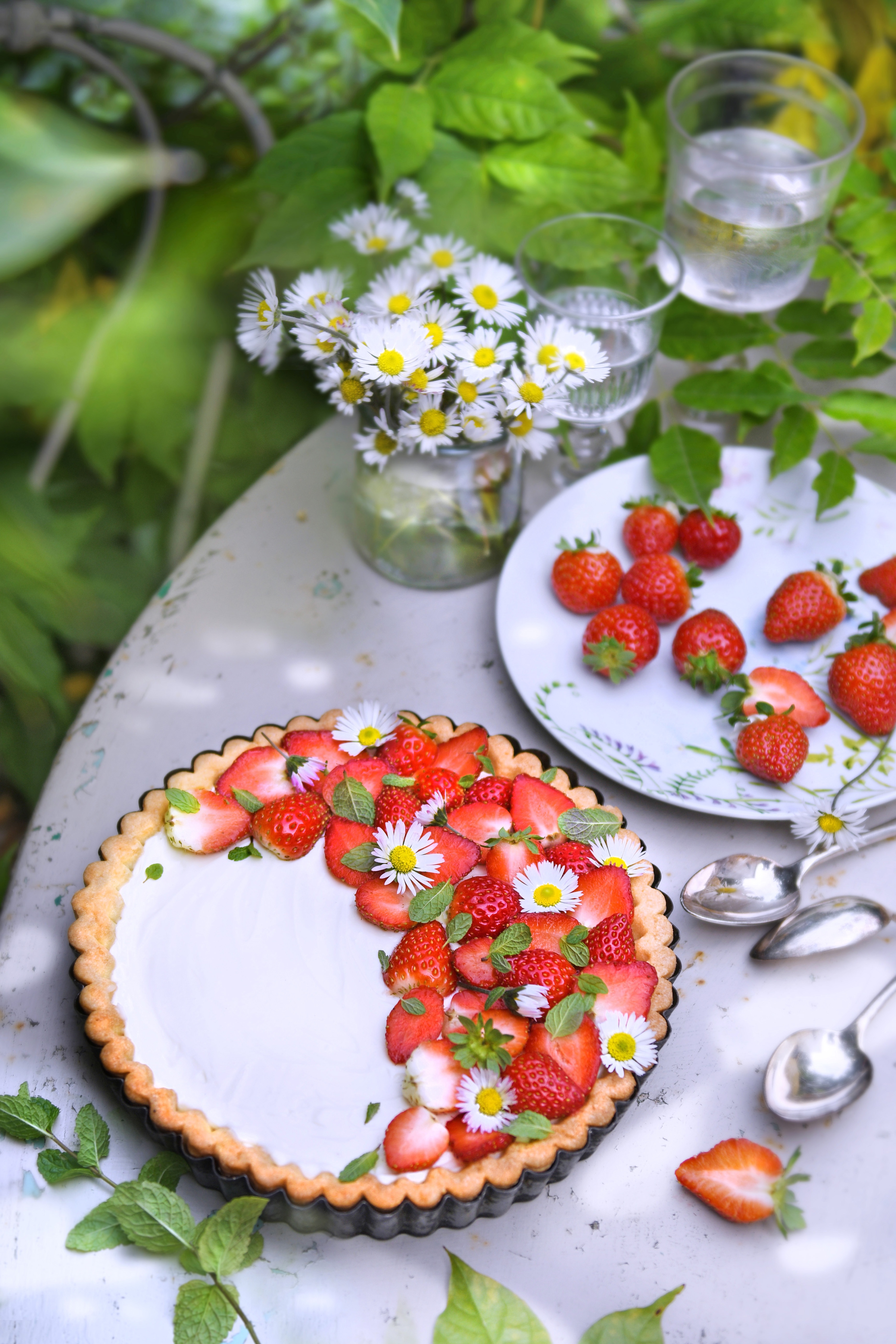 Tarte aux fraises et à la crème chantilly