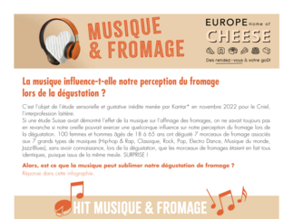 Communiqué de presse - Etude KANTAR inédite - La musique influence-t-elle notre perception du fromage lors de la dégustation ?