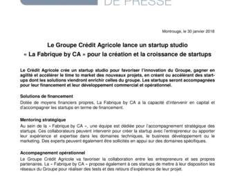 CP 2018 01 30_Groupe CA_La Fabrique by CA.pdf