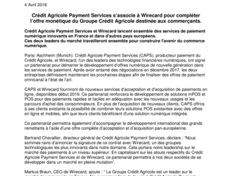 2018 04 04 Crédit Agricole Payment Services s’associe à Wirecard.pdf