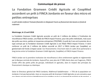 2018 04 12 La Fondation Grameen Crédit Agricole et CoopMed accordent un prêt à FINCA Jordanie en faveur des micro et petites entreprises.pdf