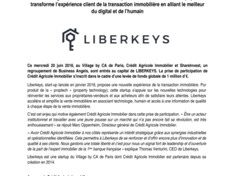 2018 06 21 CA Immobilier entre au capital de Liberkeys.pdf