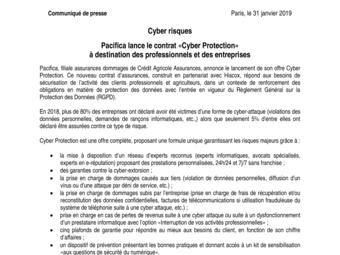 2019 01 31 Crédit Agricoles Assurances - Pacifica lance le contrat Cyber Protection.pdf