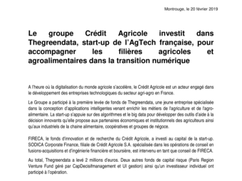 2019 02 20 Le Crédit Agricole accompagne le développement de TheGreenData.pdf