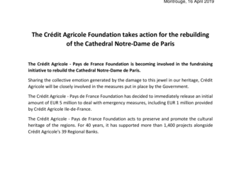 2019 04 16 The Credit Agricole Foundation takes action for the rebuilding of the Cathedral Notre-Dame de Paris.pdf