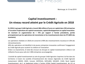 2019 05 13 Capital investissement un niveau record atteint par le Credit Agricole.pdf