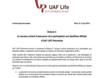 Octavie 3, le nouveau contrat d'assurance vie à participation aux bénéfices différée de UAF LIFE Patrimoine.pdf