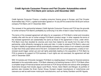 2019 07 19 CACF and FCA extend their FCA Bank joint venture.pdf