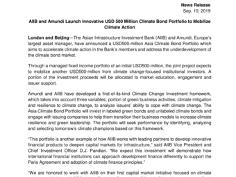 2019 09 10 AIIB & Amundi Launch Innovative USD 500 Million Climate Bond Portfolio.pdf