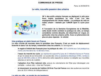 2019 09 20 Le vélo nouvelle passion des urbains Etude LCL.pdf