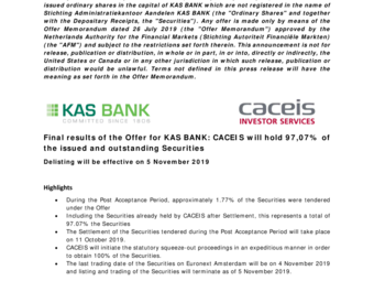 2019 10 07 CACEIS and KAS BANK Offer Press release end of post acceptance period and delisting.pdf