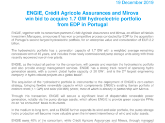2019 12 19 ENGIE, Crédit Agricole Assurances and Mirova win bid to acquire 1.7 GW hydroelectric portfolio from EDP in Portugal.pdf