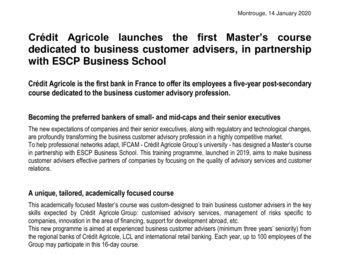 2020 01 14 Crédit Agricole launches the first Master’s course dedicated to business customer advisers.pdf