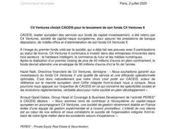 20200702 C4 Ventures choisit CACEIS pour le lancement de son fonds C4 Ventures.pdf