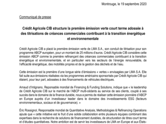 2020 10 19 CACIB place sa première émission verte de LMA S.pdf