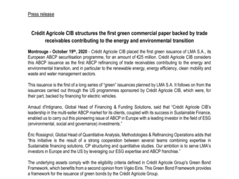 2020 10 19 Crédit Agricole CIB structures the first green commercial paper backed by trade receivables contributing to the energy and environmental transition.pdf