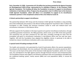 2020 12 14 AFD Group reiterates its support for microfinance by renewing a €10M guarantee to the Foundation.pdf