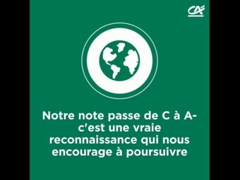 Notation Carbon Disclosure Project : le Crédit Agricole reconnu pour son ambitieuse stratégie climat