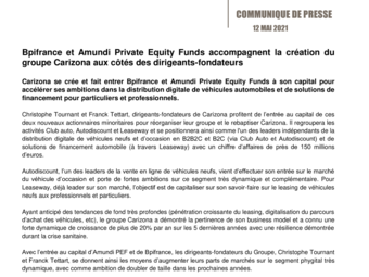 CP Amundi Private Equity Funds accompagne la création du groupe Carizona.pdf