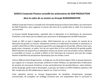 2021 10 28 Sodica conseille les actionnaires de KSM.pdf