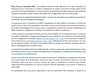 2021 11 08 La Fondation Grameen Crédit Agricole lauréate du programme pour l'innovation en matière d'adaptation du GEF.pdf
