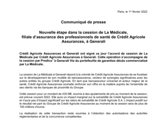 2022 02 01 CA Assurances - Nouvelle étape dans la cession de La Médicale.pdf