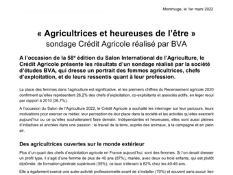 2022 03 01 Sondage Crédit Agricole & BVA - Portrait des agricultrices en France.pdf