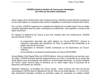 Communiqué de Presse - CACEIS choisit Taurus pour son offre sur les actifs digitaux.pdf