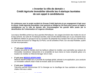 2022 07 06 CP CA Immo - Inventer la ville de demain annonce des lauréats Startups 2022.pdf