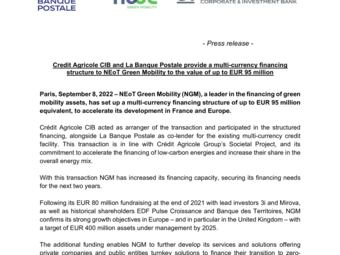 Press release - Crédit Agricole CIB - NEoT Green Mobility_08 09 2022.pdf