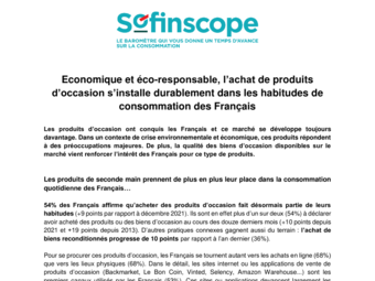 Sofinscope - Nouveaux modes de paiement : quel impact sur la consommation1