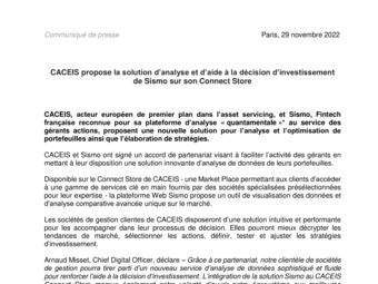 Communiqué de presse- Caceis propose la solution de Sismo sur son Connect Store 2022 11 29.pdf