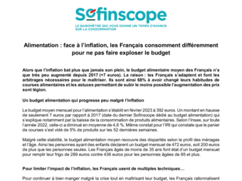 Sofinscope - Nouveaux modes de paiement : quel impact sur la consommation1