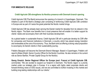 2023 04 21 Crédit Agricole CIB_new branch in Danemark.pdf