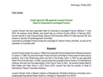 Press release_Crédit Agricole CIB_ Appointment of Laurent Chenain_30052023.pdf