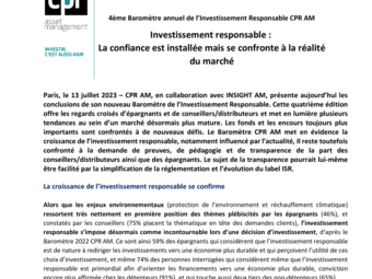 CP - CPR AM _ 2023 07 13 _ 4eme baromètre ESG CPR AM.pdf