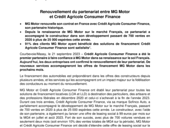 MG Motor ambitionne plus de 20 000 livraisons en France en 2023