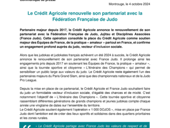 CP France Judo et le Crédit Agricole renouvellent et renforcent leur partenariat.pdf