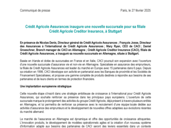 Crédit Agricole Assurances inaugure une nouvelle succursale pour sa filiale Crédit Agricole Creditor Insurance, à Stuttgart.pdf