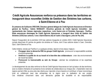 CP - Crédit Agricole Assurances renforce sa présence dans les territoires en inaugurant deux nouvelles Unités de Gestion des Sinistres bas carbone à Saint-Etienne et à Pau.pdf