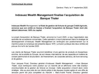 FR  Indosuez Wealth Management finalise l'acquisition de Banque Thaler 01 09 2025 .pdf