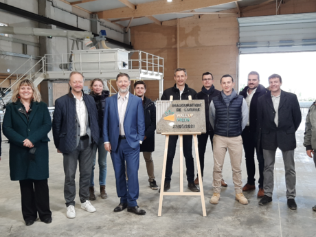Crédit Agricole Immobilier partenaire de l’inauguration de WALL’UP,  la première usine française de préfabrication de panneaux en béton de chanvre